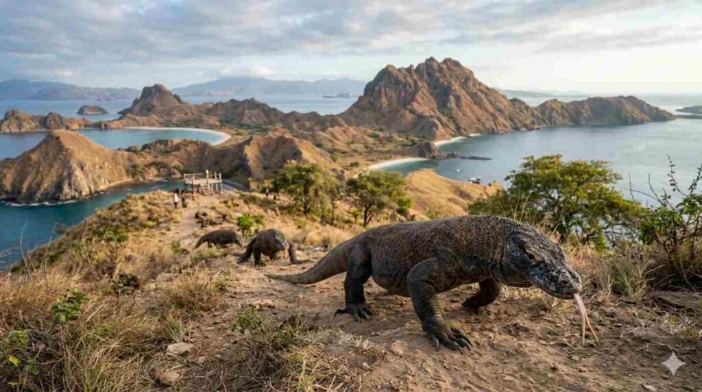 seeing komodo dragons on your komodo island tour